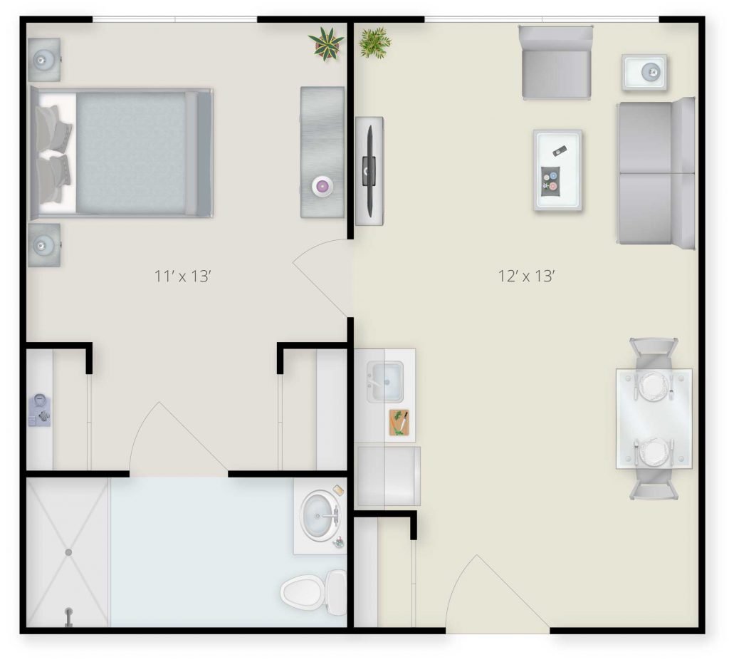 1 Bedroom-1Bath