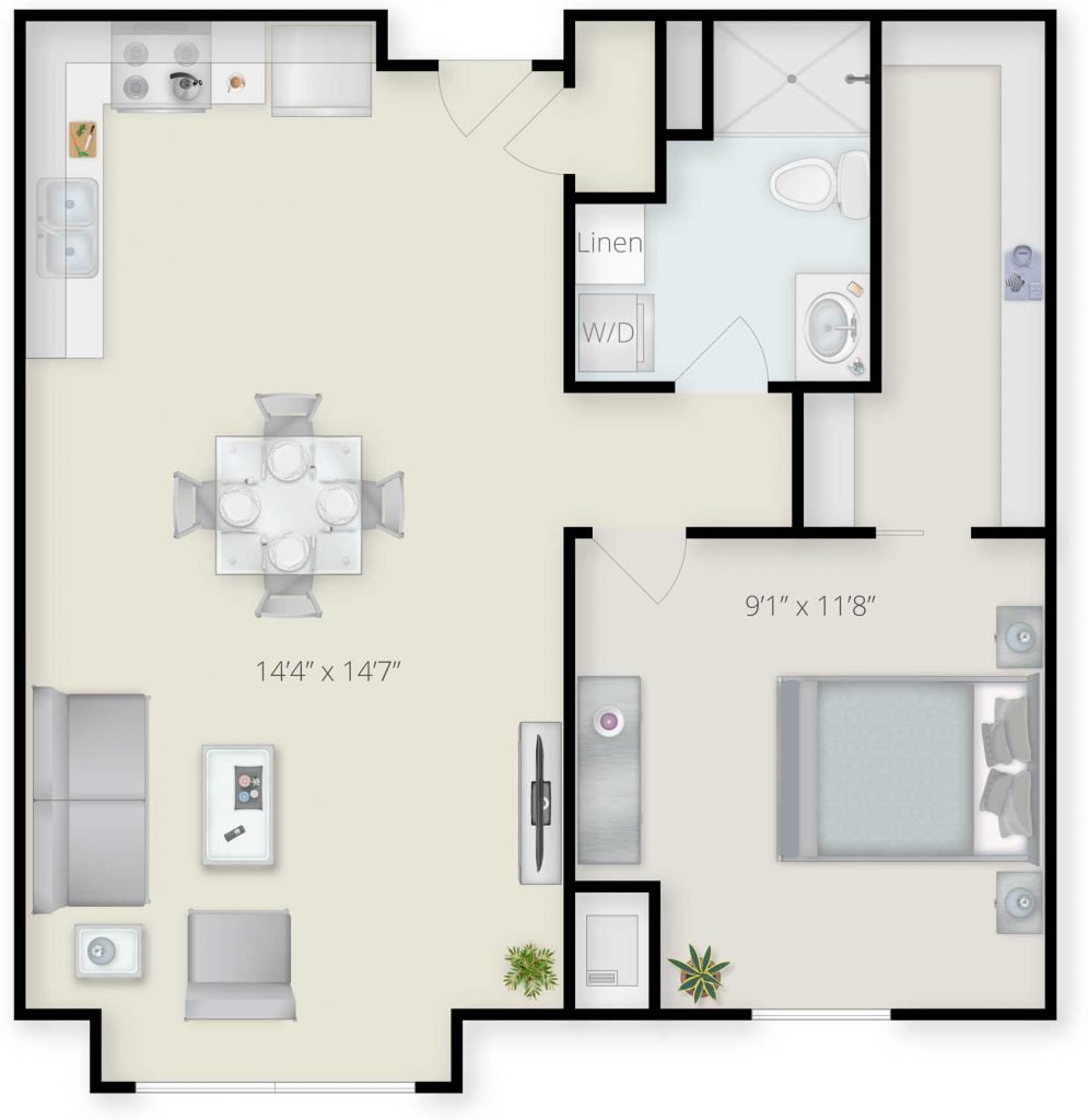 1 Bedroom Deluxe - 1 Bath
